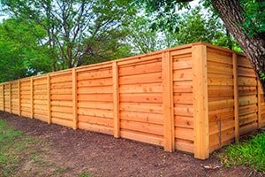 Cedar fence installation by Fence OKC