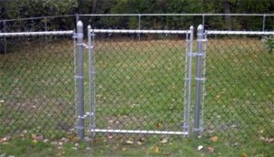 4' galvanized chain link fence.