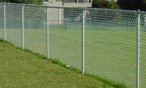6' galvanized chain link fence.