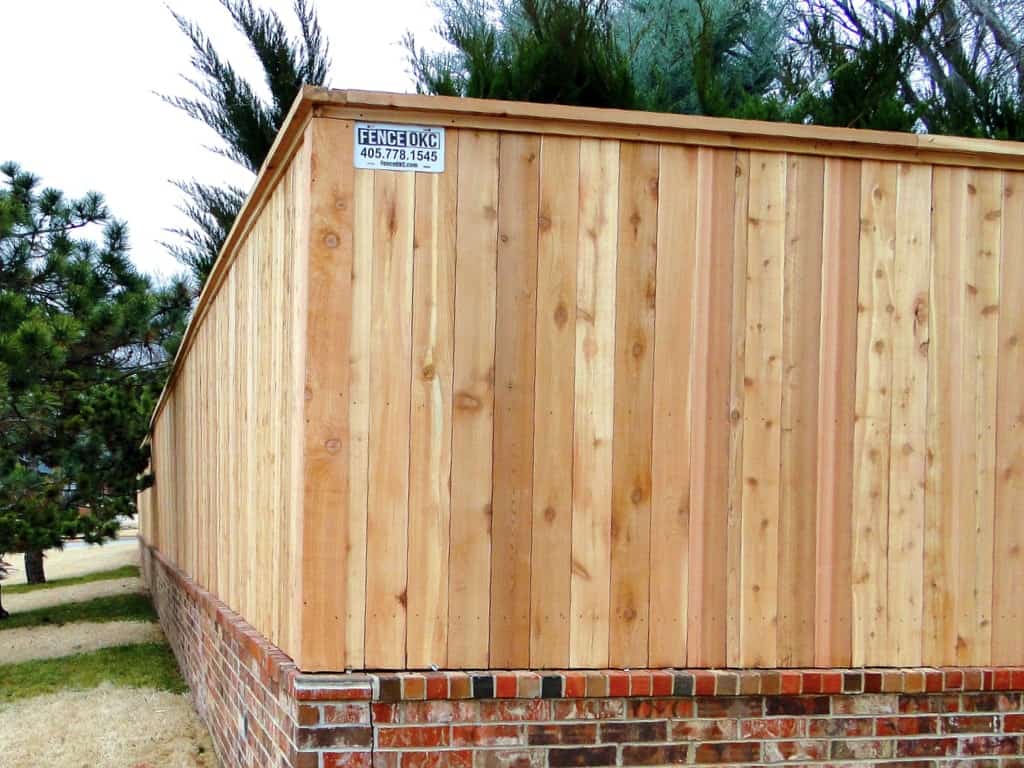 A Cedar stockade fence is one of the most popular residential fence styles in Oklahoma.