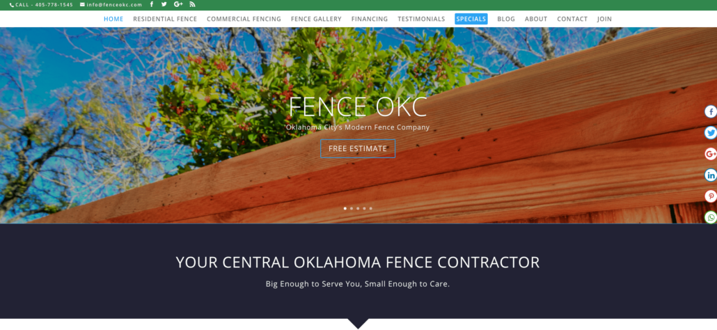 A Fence Contractor's Website Should Be Modern and Easy to Navigate.