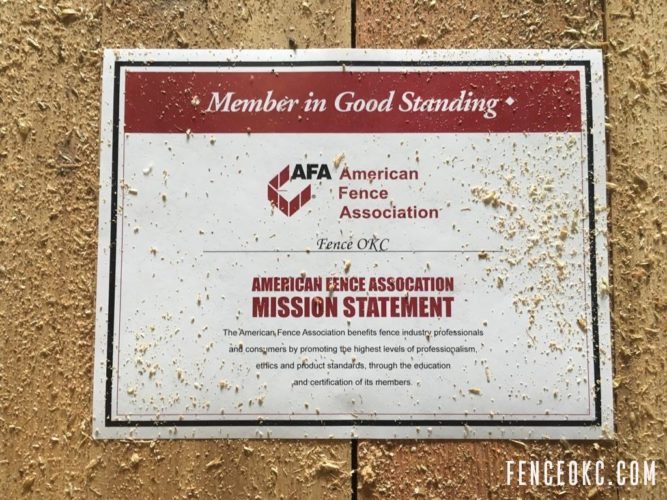 Fence OKC is a proud member of the American Fence Association | FenceOKC.com