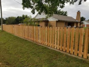 Cedar picket fence in central Oklahoma by Fence OKC