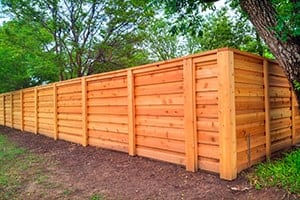 Residential cedar fence installation in Oklahoma by Fence OKC