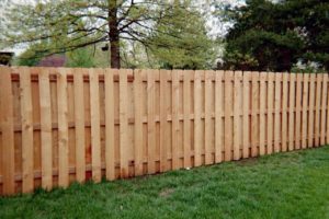 Shadowbox fence installation in central Oklahoma by Fence OKC.