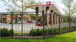 Light Commercial Aluminum Fence Installed in Oklahoma City by Fence OKC