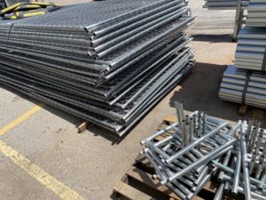 Temporary fence panels for rent or sale by Fence OKC