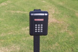Access control system keypad installed by Fence OKC in Oklahoma.