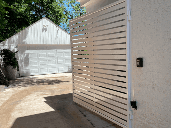 Residential automated gate installation in OKC, Oklahoma by Fence OKC.