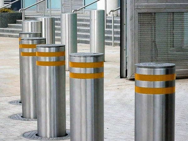 High-security bollards installed by Fence OKC.