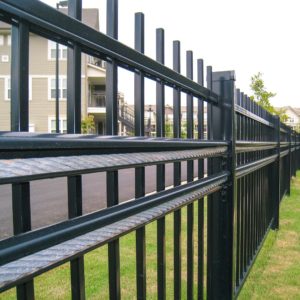 Stalwart II Anti-Ram Industrial Ornamental Steel Fence Installation by Fence OKC.