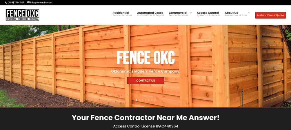 Oklahoma's modern fence company.